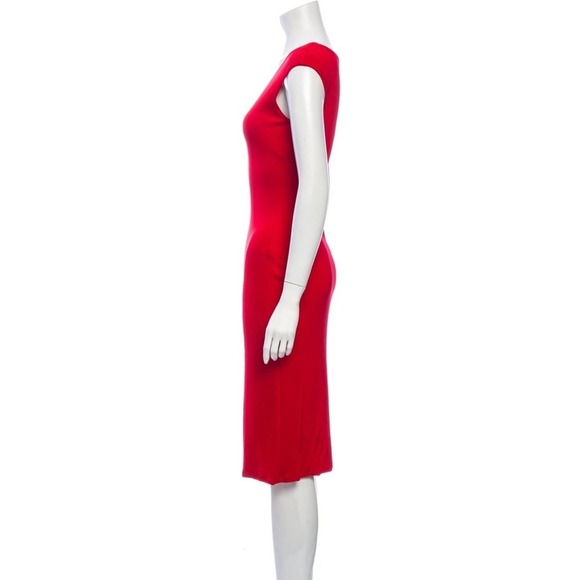 Ralph Lauren Blue Label Red Scoop Neck Cocktail Christmas Dress Size Large - Picture 7 of 7